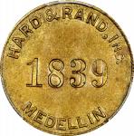 COLOMBIA. Medellin. Hard & Rand Inc. Brass Token, ND. PCGS MS-62.
