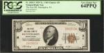 Huntingdon, Pennsylvania. $10 1929 Ty. 1. Fr. 1801-1. The First NB. Charter #31. PCGS Currency Very 