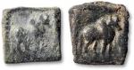 印度-希腊王朝（公元前160-150年）阿波罗特斯铜币一组2枚，重量：2.4克，1.2克，保存完好，敬请预览