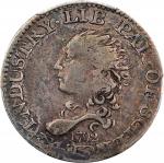 1792 Half Disme. LM-1, Judd-7, Pollock-7, the only known dies. Rarity-4. Fine-15 (PCGS). CAC.
