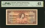 BERMUDA. Bermuda Government. 5 Shillings, 1952. P-18a. PMG Choice Extremely Fine 45.