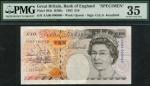 Bank of England, Graham Edward Alfred Kentfield (1991-1998), specimen ｣10, ND (1993), serial number 