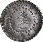 Obverse die for a Pine Tree shilling copy by C. Wyllys Betts. Copper. 29 mm. Choice Extremely Fine.