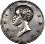 1792 Danish West Indies Abolition of the Slave Trade Medal. Bergsoe 4. Silver, 56.6 mm. AU-53 (PCGS)