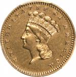 1873 Gold Dollar. Open 3. EF Details--Repaired (PCGS).