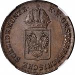 AUSTRIA. Kreuzer, 1816-A. Vienna Mint. Franz II. NGC MS-66 Brown.