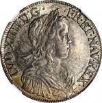 FRANCE. Ecu, 1651-B. Rouen Mint. Louis XIV (1643-1715). NGC AU-55.