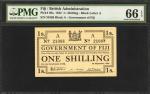 FIJI. British Administration. 1 Shilling, 1942. P-49a. PMG Gem Uncirculated 66 EPQ.