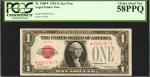 Fr. 1500*. 1928 $1 Legal Tender Star Note. PCGS Choice About New 58 PPQ.