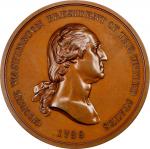 ca. 1903 George Washington Peace and Friendship Medal. Bronze. First Size. Prucha-60. MS-63 BN (NGC)