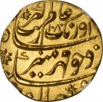 INDIA. Mughal Empire. Mohur, AH 1080 Year 12 (1668). Aurangabad Mint. Muhayyi-Ud-Din Muhammad Aurang