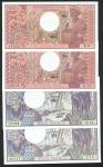 x Republique du Tchad, Banque des Etats de LAfrique Centrale, 500 francs (2), 1980, 1984, red, woman