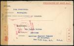 Hong KongJapanese OccupationPostal History1944 (7 Aug.) A prisoner of war cover to U.S.A. from Stanl