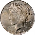 1927-D Peace Silver Dollar. MS-64+ (PCGS). CAC.