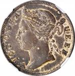 STRAITS SETTLEMENTS. 20 Cents, 1900. London Mint. Victoria. NGC AU Details--Stained.