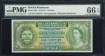 BRITISH HONDURAS. Government of British Honduras. 1 Dollar, 1956. P-28a. PMG Gem Uncirculated 66 EPQ