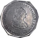 ARGENTINA. Buenos Aires. Uniface Obverse Trial Strike Struck in Lead, ND (1806). PCGS SP-61 Secure H