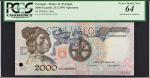 PORTUGAL. Banco de Portugal. 2000 Escudos, 23.5.1991. P-186s. Specimen. PCGS Currency Very Choice Ne