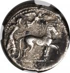 SICILY. Syracuse. Deinomenid Tyranny, 485-466 B.C. AR Tetradrachm (17.12 gms), ca. 480-475 B.C. NGC 