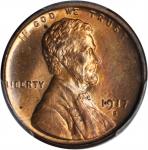 1917-S Lincoln Cent. MS-64+ RD (PCGS). Secure Holder.