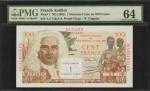 FRENCH ANTILLES. Institut dEmission des Departments dOutre-Mer. 1 Nouveau Franc on 100 Francs, ND (1