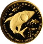 AUSTRALIA. Great White Shark Gold Proof Set (3 Pieces), 2007. All NGC Certified.