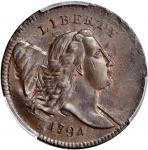 1794 Liberty Cap Half Cent. C-4a. Rarity-3. Normal Head. Small Edge Letters. MS-64+ BN (PCGS).