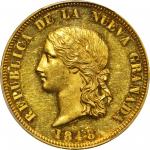 COLOMBIA. 1848 pattern 16 Pesos. Bogotá (i.e. Royal Mint, London?) mint. Gold. Restrepo-58. SP-62 (P