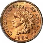 1886 Indian Cent. Type I Obverse. MS-66 RD (PCGS).