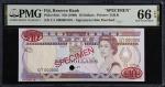 FIJI. Lot of (2). Reserve Bank of Fiji. 10 Dollars, ND (1989). P-92s1. Consecutive. Specimens. PMG G