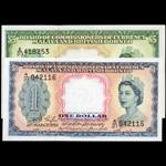 MALAYA AND BRITISH BORNEO. Board of Commissioners of Currency. $1 & $5, 21.3.1953. P-1a & 2a.