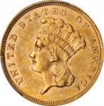 1859 Three-Dollar Gold Piece. MS-62 (PCGS).