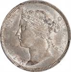1873年香港贰毫银币。伦敦造币厂。(t) HONG KONG. 20 Cents, 1873. London Mint. Victoria. PCGS MS-62.