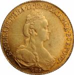 RUSSIA. 10 Rubles, 1780-CNB. St. Petersburg Mint. Catherine II (the Great). PCGS AU-58.