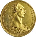 PHILIPPINES. Agricultural Prize Gilt Bronze Award Medal, ND (ca. 1782). Charles III. PCGS SPECIMEN-5