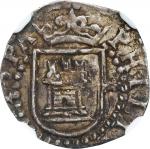 PERU. Cob 1/4 Real, ND (ca. 1577-88)-★. Lima Mint. Philip II. NGC EF-45.