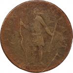 1787 Massachusetts Cent. Ryder 1-B, W-6030. Rarity-7-. Aged Face. Fine Details--Environmental Damage