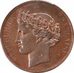 CHILE. Copper Pattern Peso, 1851. PCGS SP-63 RB Gold Shield.