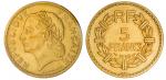 France. Third Republic. Pattern Essai 5 Francs LAVRILLIER 1939. Aluminum-bronze. By Lavrillier. Mari