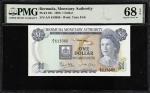 BERMUDA. Bermuda Monetary Authority. 1 Dollar, 1986. P-28c. PMG Superb Gem Uncirculated 68 EPQ.