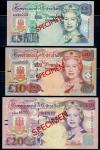 Government of Gibraltar, a specimen set of the 1995 series comprising £5, 10, 20 and 50, all Elizabe