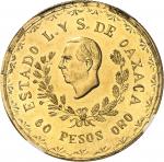 MEXIQUE République du Mexique (1821-1917). 60 pesos du gouvernement d’Oaxaca durant la Révolution me
