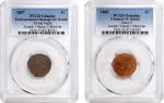 Lot of (2) Flying Eagle and Indian Cents. (PCGS).