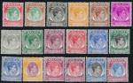 British Commonwealth - Malaya/Singapore 1949 King George VI 1c.-$5 (SG#16-30) complete set of 18 val