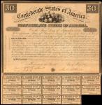 Lot of (2) Confederate Bond & Obsolete Currency Sheet. Poor & Very Fine.