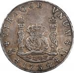 MEXICO. 8 Reales, 1734-Mo MF. Mexico City Mint. Philip V. PCGS EF-45.