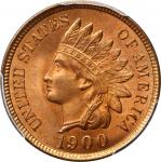 1900 Indian Cent. MS-66 RD (PCGS).