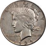 1934-S Peace Silver Dollar. EF-40 Details--Cleaned (ANACS).