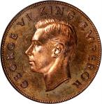 NEW ZEALAND. Penny, 1946. George VI. PCGS PROOF-64 Red Brown.