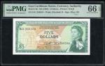 East Caribbean States, Currency Authority, $5, no date (1965), serial number D11 260554, (Pick 14h),